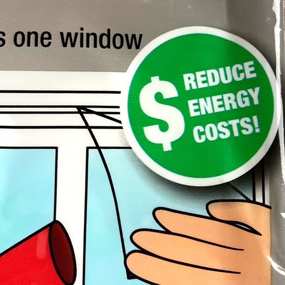 4 Window Cover Insulation Kits Clear Plastic 60 x 72 inch Shrink Films Tape - Picture 3 of 10